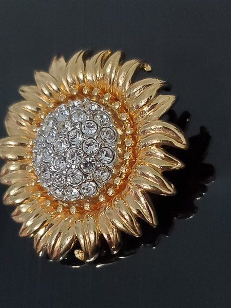 Joan Rivers Sunflower Brooch