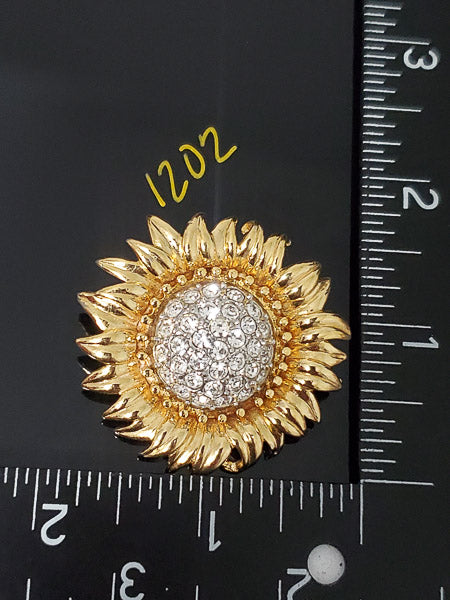 Joan Rivers Sunflower Brooch