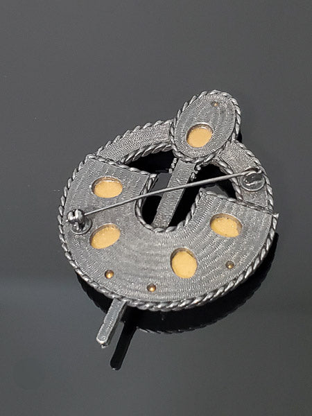 Heavy Scottish Kilt Dagger Brooch Pin