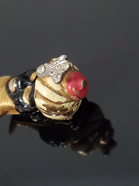 Vintage Coro Pat. Blackamoor Head Clip Brooch 1930's