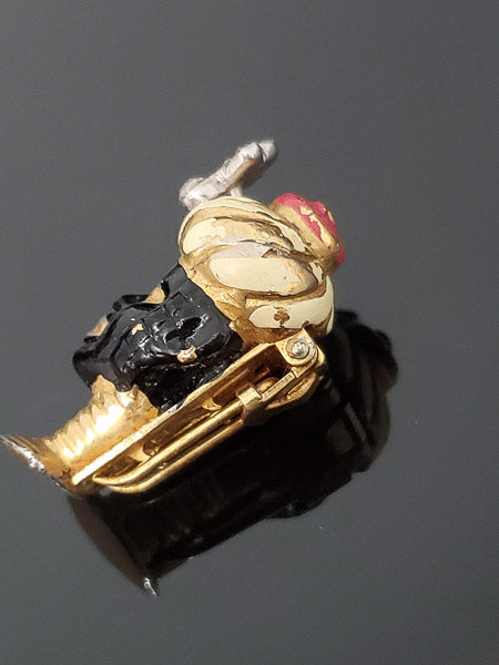 Vintage Coro Pat. Blackamoor Head Clip Brooch 1930's