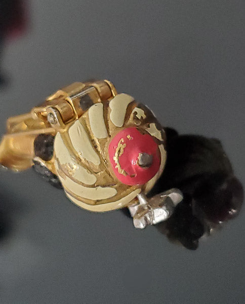 Vintage Coro Pat. Blackamoor Head Clip Brooch 1930's