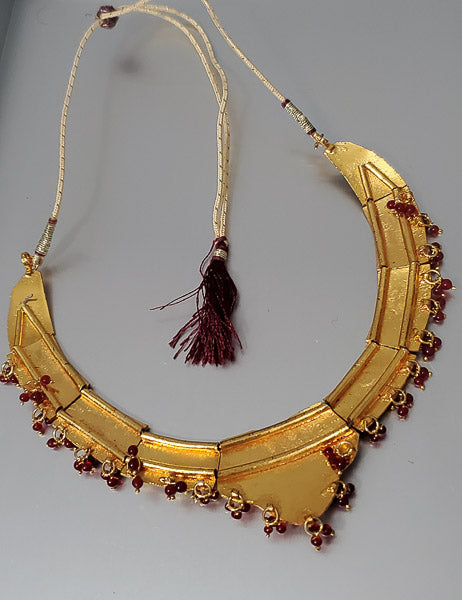 4282-Enamel Bollywood Indian Necklace Set