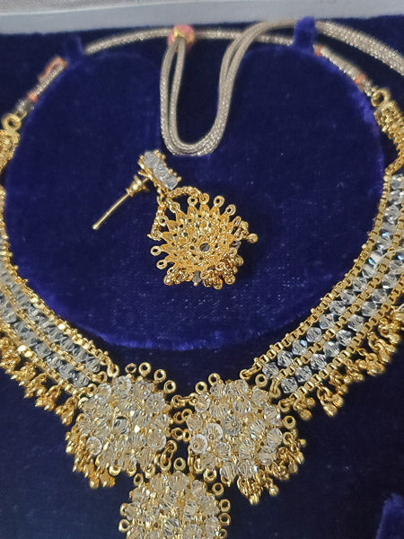 5288-Crystal Beaded Bollywood Indian Necklace Set