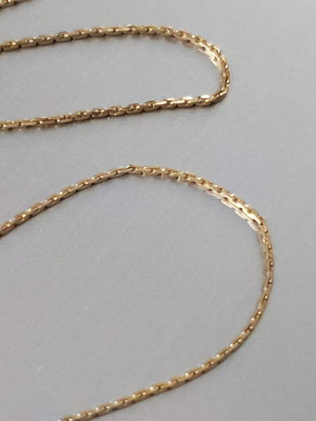 Signed JW 14k Yellow Gold 18.5" Chain