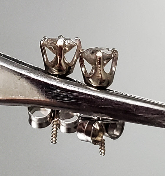 14k Gold 3.8mm Diamond Stud Earrings