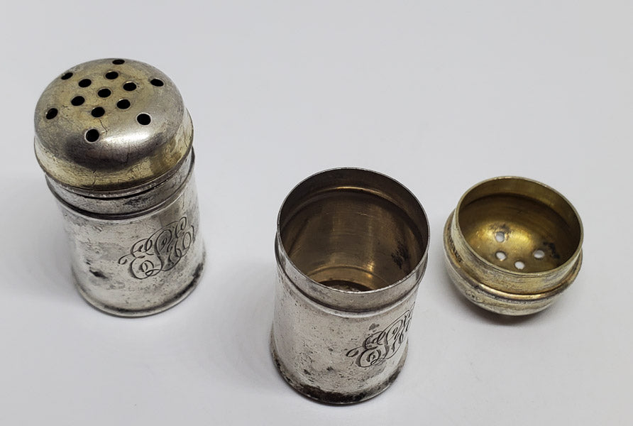 Vintage Sterling Silver Mini Salt and Pepper Shakers