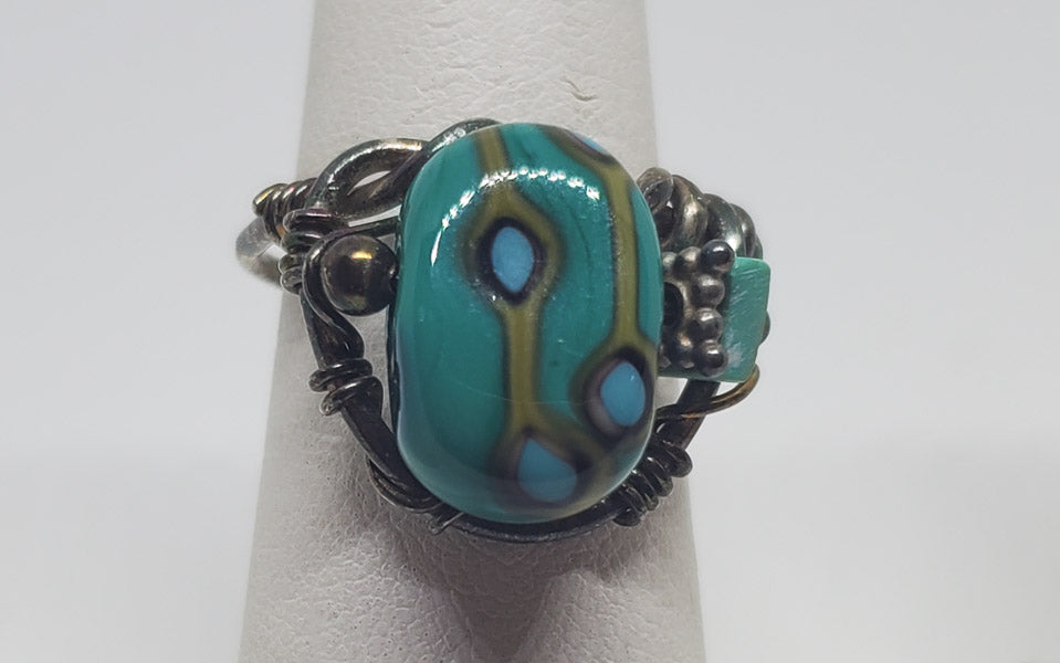 Cool Wire Wrapped Ring sz 7.5