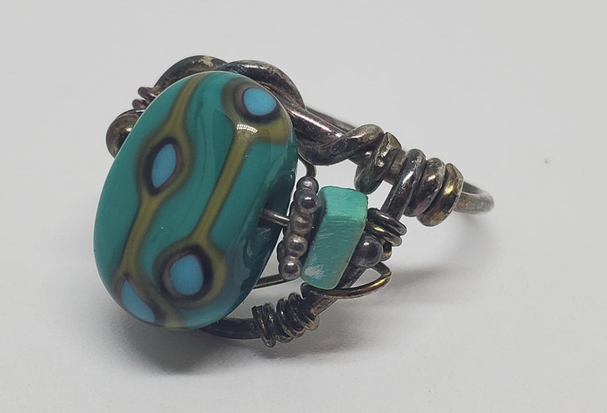 Cool Wire Wrapped Ring sz 7.5