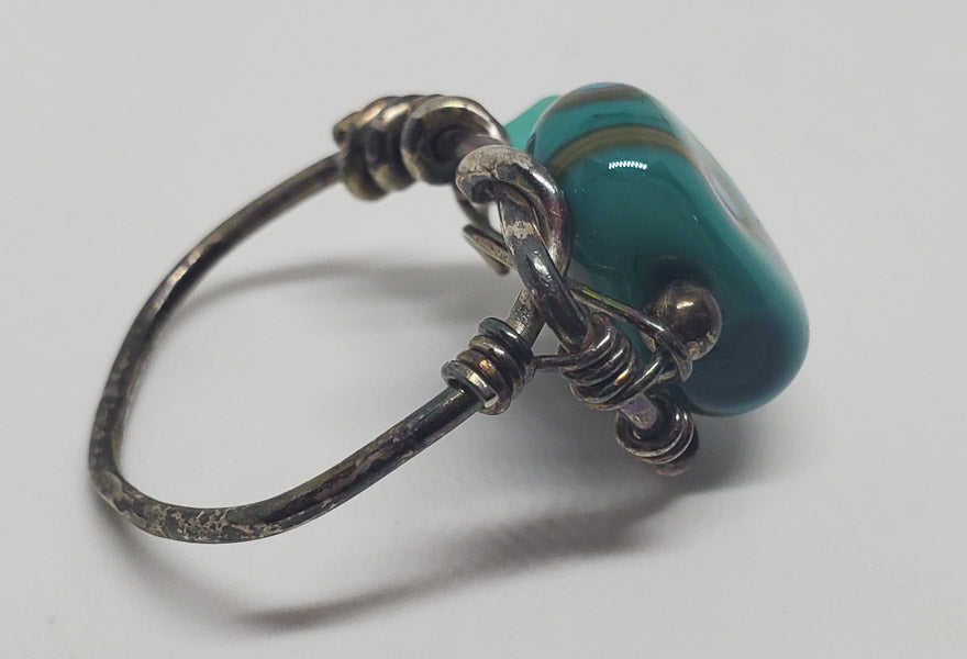 Cool Wire Wrapped Ring sz 7.5
