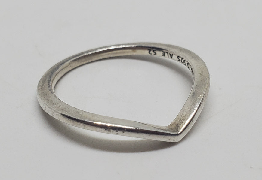 Pandora Sterling Wishbone Ring sz 6