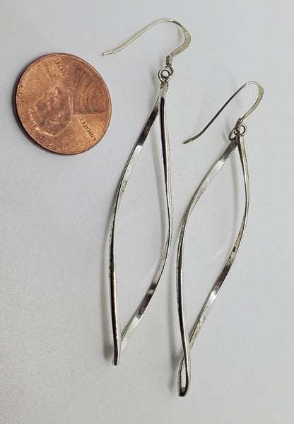 925 Sterling Silver Twisted Earrings