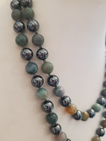 32 Inch Natural Stone Beaded Necklace