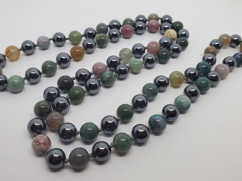 32 Inch Natural Stone Beaded Necklace