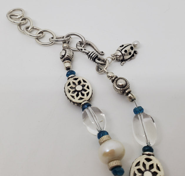 Sterling Silver Clear Crystal Quartz Necklace