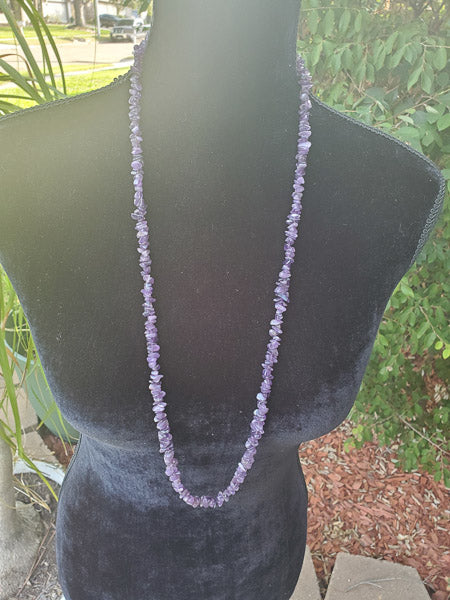 Amethyst Stone Nugget Necklace