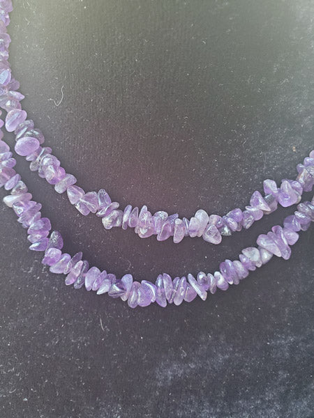 Amethyst Stone Nugget Necklace
