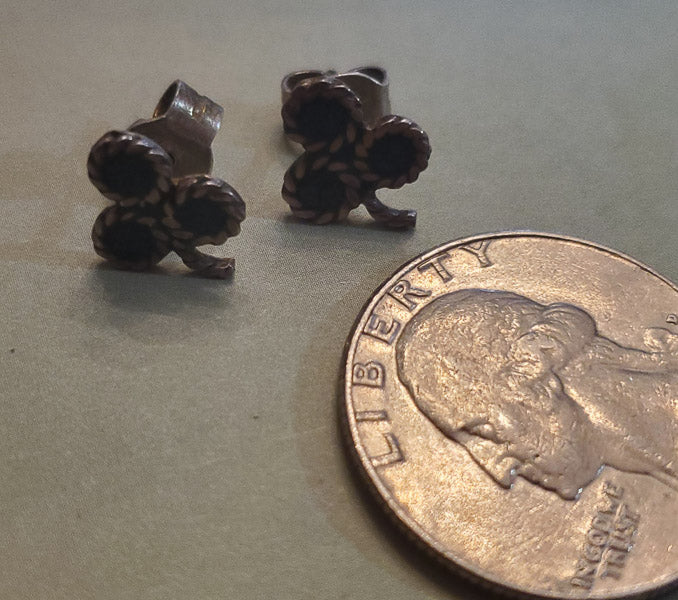 Dainty Inlayed Sterling Earrings