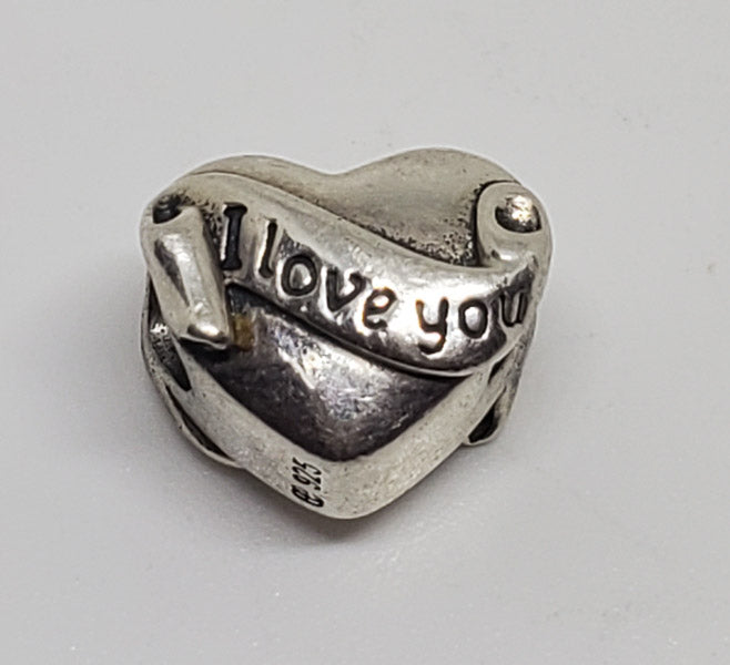 SOUFEEL Sterling Silver I Love You Heart Slide Charm