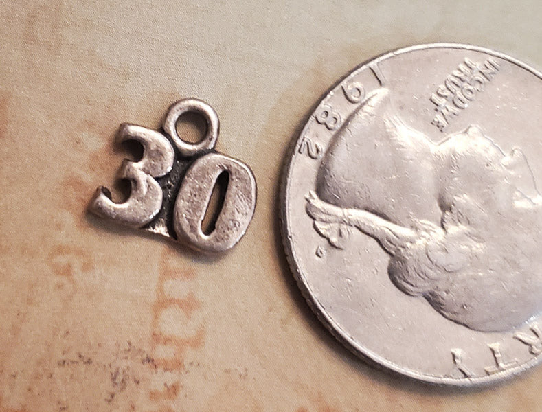 Sterling Silver The Big 30 Charm