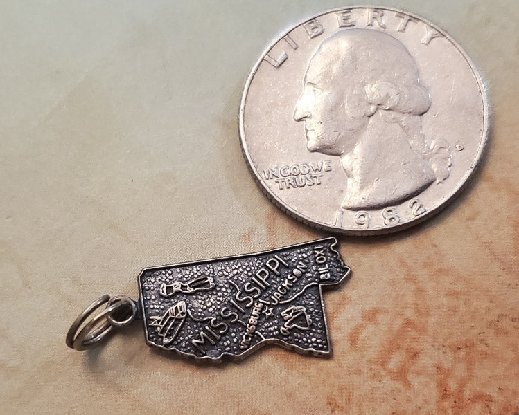 Sterling Silver Mississippi State Charm