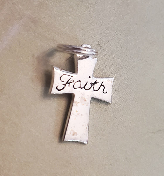 Sterling Silver Faith Cross Charm