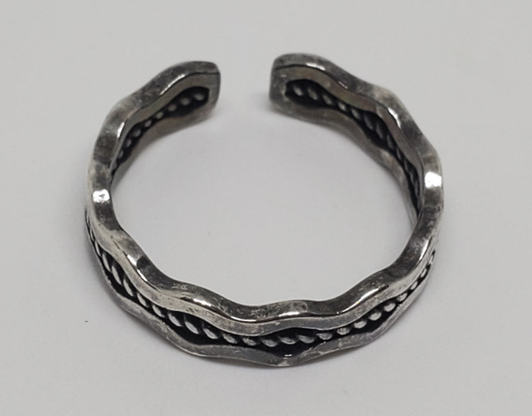Wavy Sterling Silver Adjustable Band