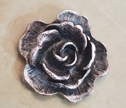 Solid Sterling Silver Flower Pendant