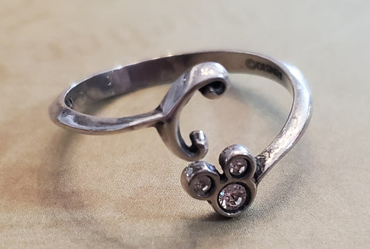 Disney Sterling Mickey Letter C Wrap Ring