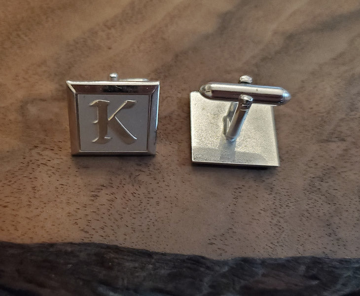 Letter K Swank Vintage Cufflinks