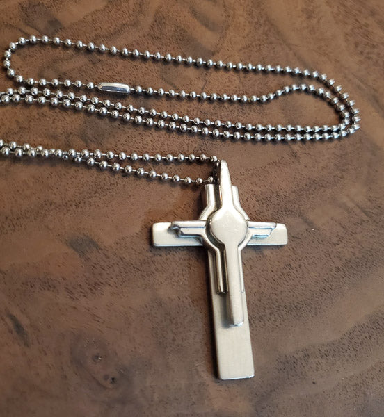Thick Heavy Stainless Steel Cross Necklace