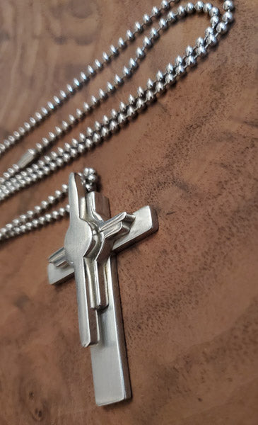 Thick Heavy Stainless Steel Cross Necklace