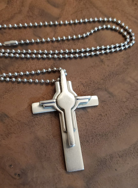 Thick Heavy Stainless Steel Cross Necklace