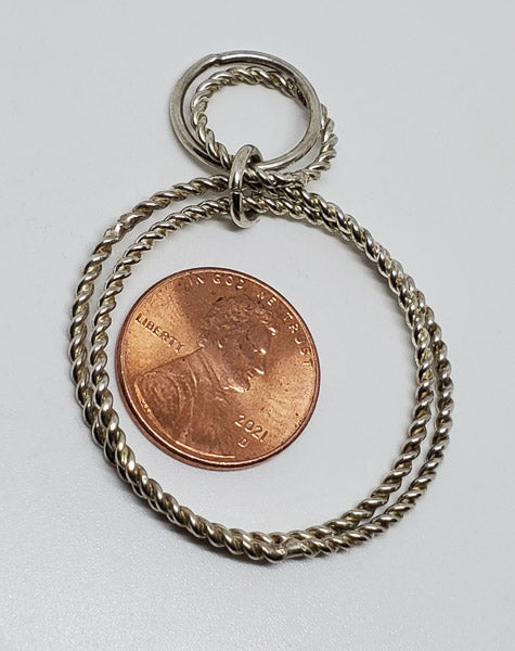 Tested Sterling Silver Circular Pendant