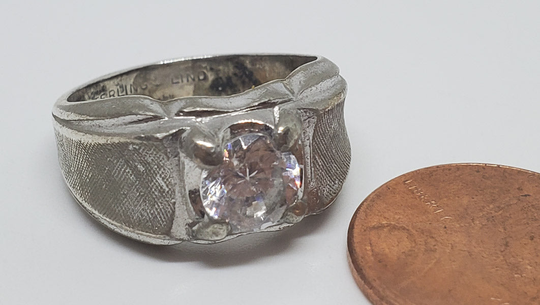Signed Vintage Sterling Silver Ring Sz 7