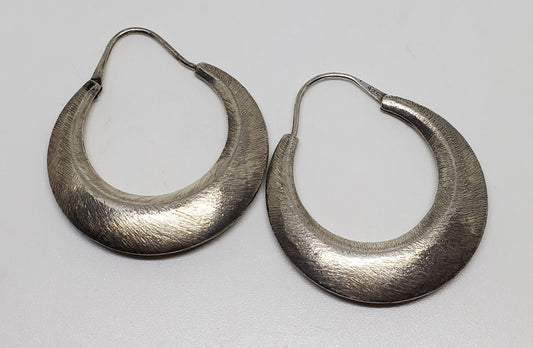Satin Finished Sterling Silver Earrings