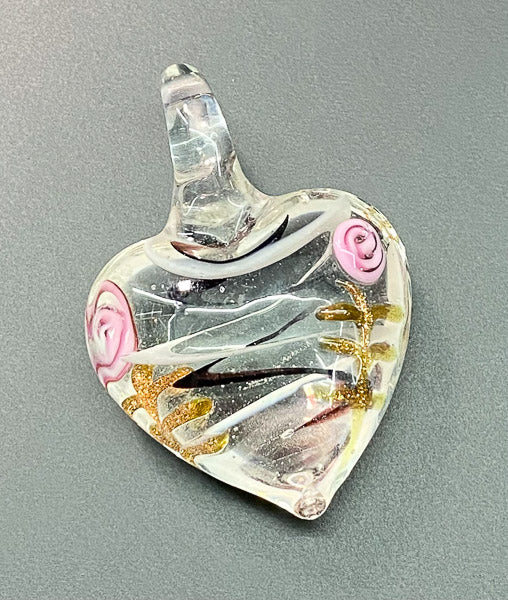 5140-Art Glass Heart Pendant