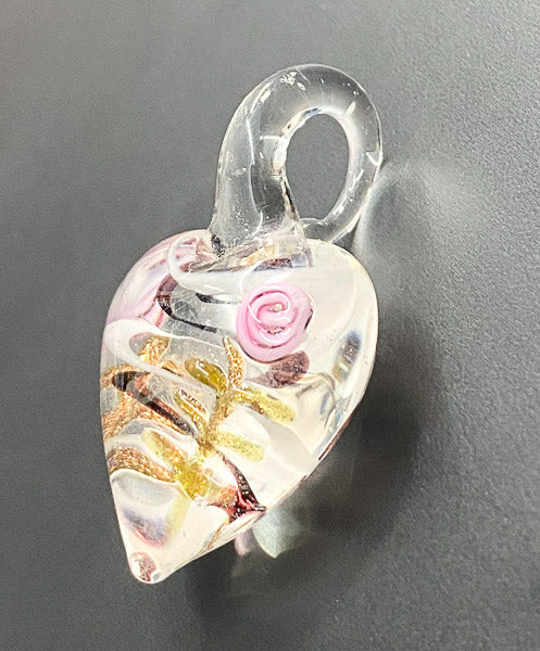 5140-Art Glass Heart Pendant