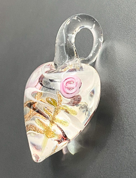 5140-Art Glass Heart Pendant