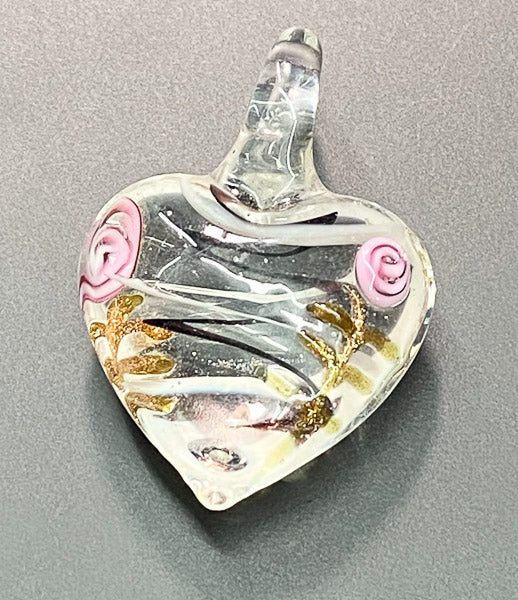 5140-Art Glass Heart Pendant