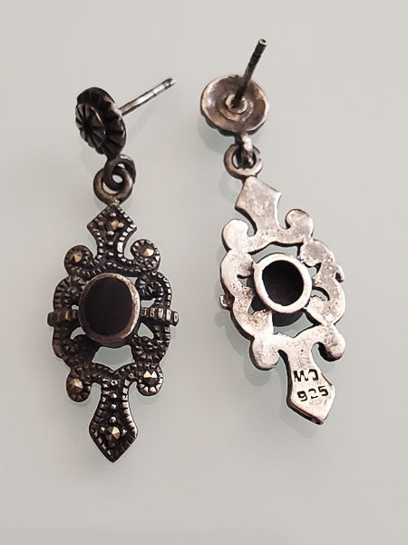 3412-Sterling Silver Drop Earrings