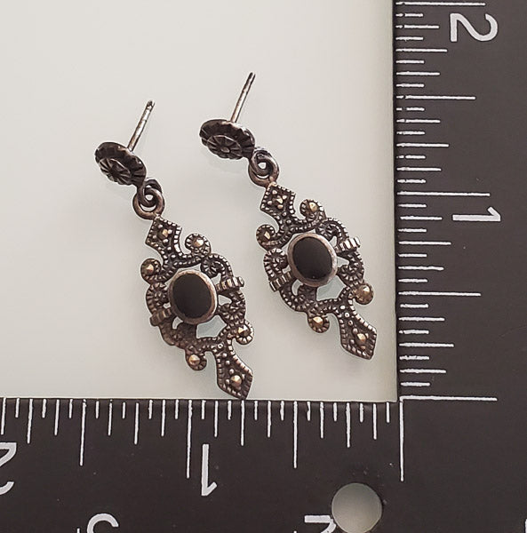 3412-Sterling Silver Drop Earrings