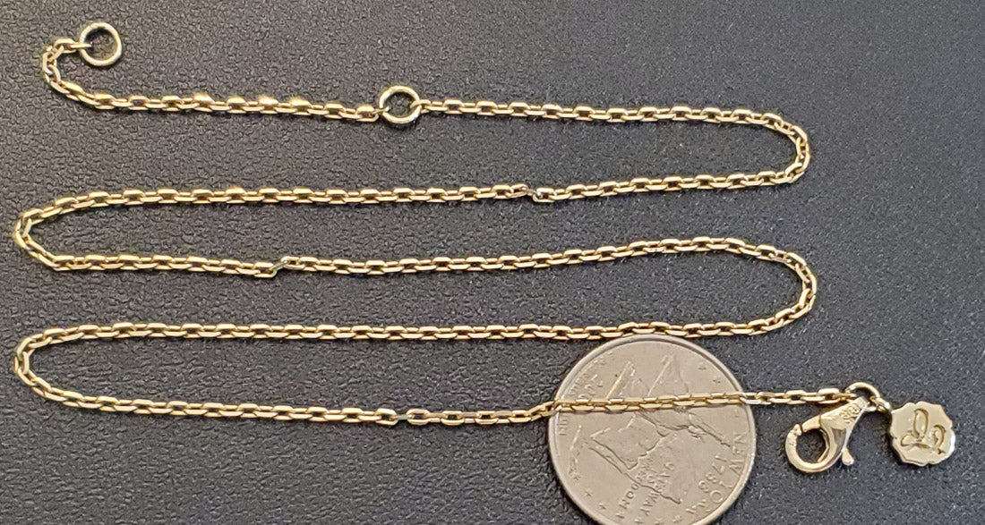 Signed Vermeil Sterling Silver Chain