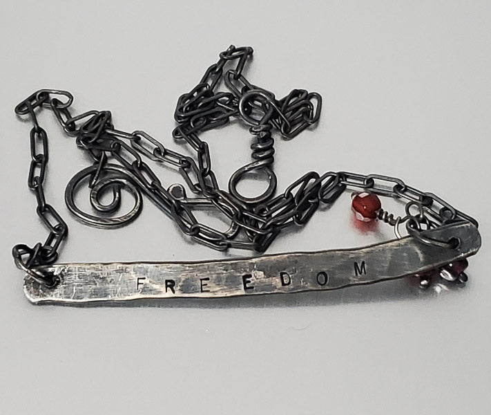 3748-Artisan "Freedom" Sterling Silver Necklace