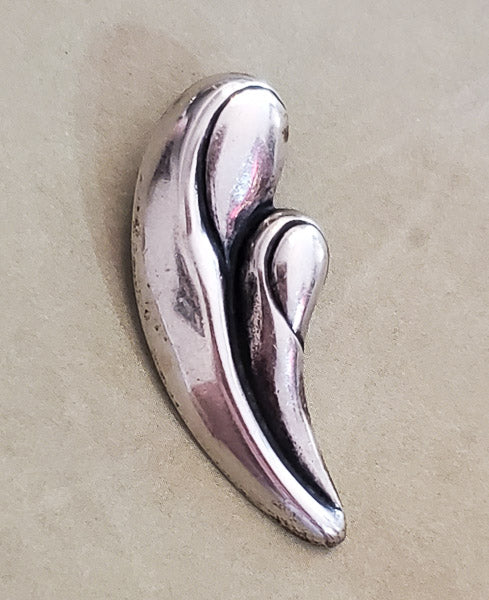 Signed Sterling Silver Mother and Child Pendant