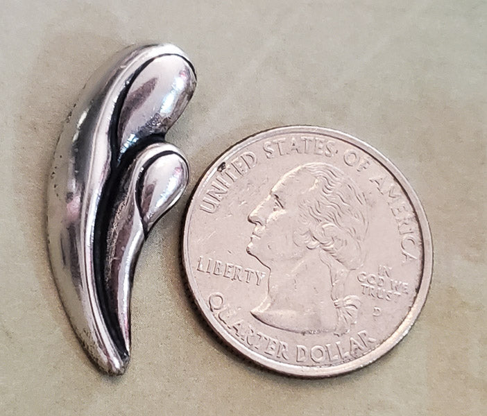 Signed Sterling Silver Mother and Child Pendant