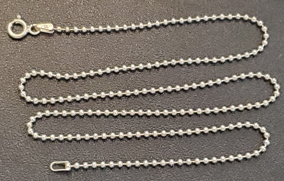 Sterling Silver Beaded Chain