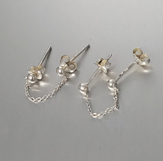 2948-Double Post Sterling Silver Earrings