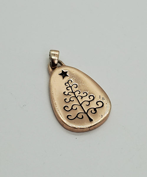 Gold over Sterling Christmas Quote Pendant