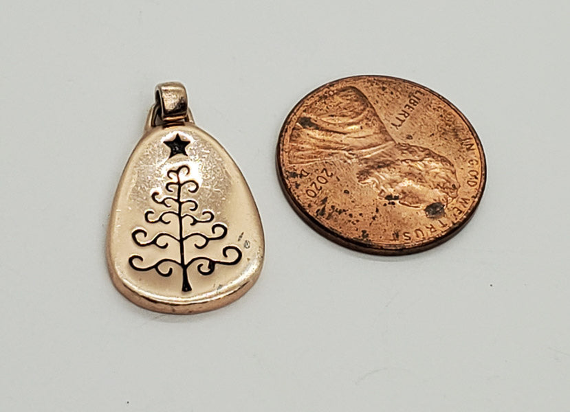 Gold over Sterling Christmas Quote Pendant